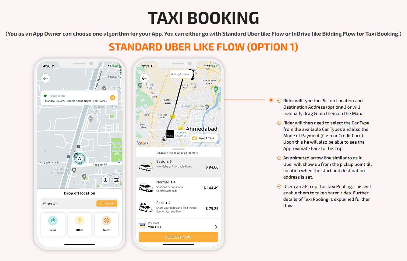 Taxi booking