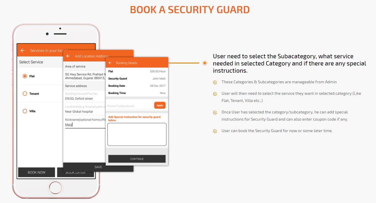 client book a security-guard therapist