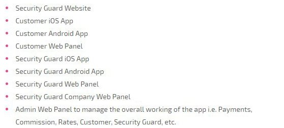 On demand security guard app perfect script
